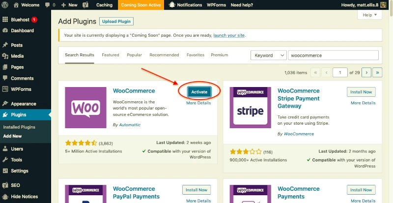 WordPress vs Wix: wordpress WooCommerce